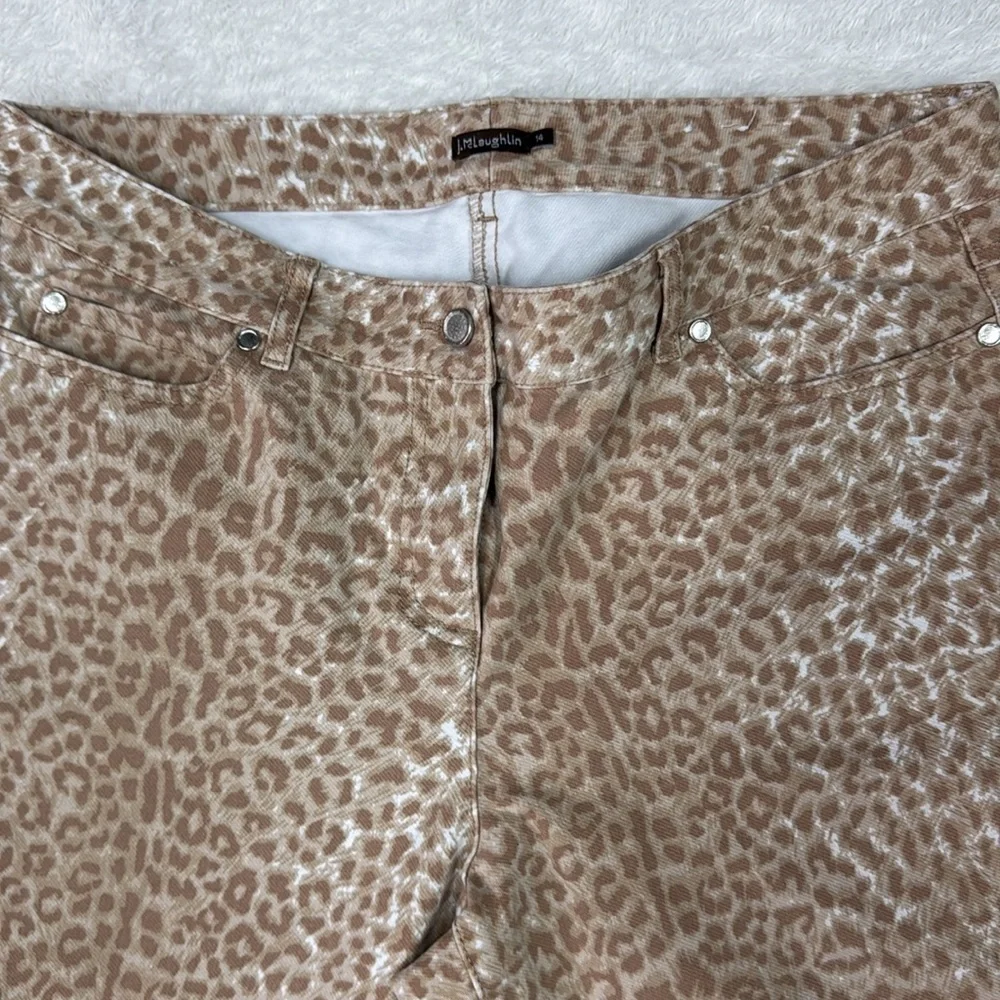 J. Mclaughlin leopard print lexi pants size 14 - Picture 3 of 10